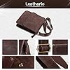 Leathario Genuine Leather Messenger Bag for Men, Vintage Men's Crossbody Shoulder Bag, Leather Satchel for Travel, Business, and Daily Use #2