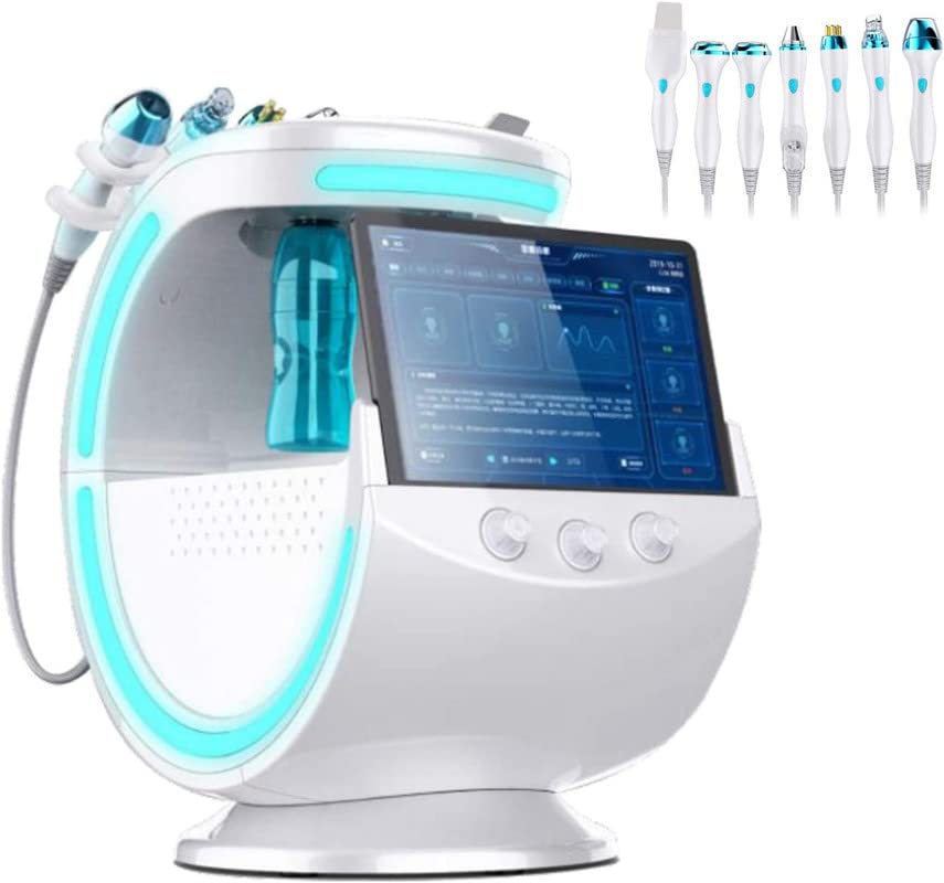 7 in 1 HydraFacial Machine Multifunctional Face Cleaning Hydro Water Oxygen Jet Peel Machine Skin Management System Smart Ice Blue Facial Machine