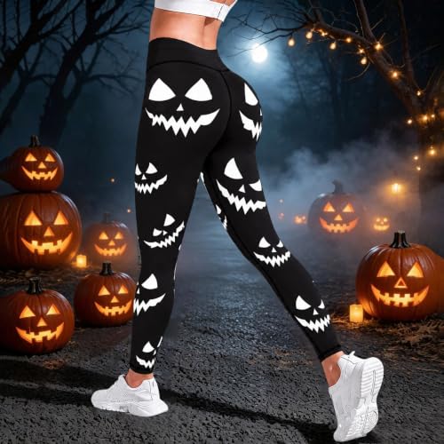 Halloween Leggings for Women 3D Skull Skeleton Hands Yoga Leggings Black | High Waisted Tummy Control Workout Sports Pants,Lightweight Stretchy,Plus Size Funny Halloween Tights,for Outdoor Running Gym - image 2