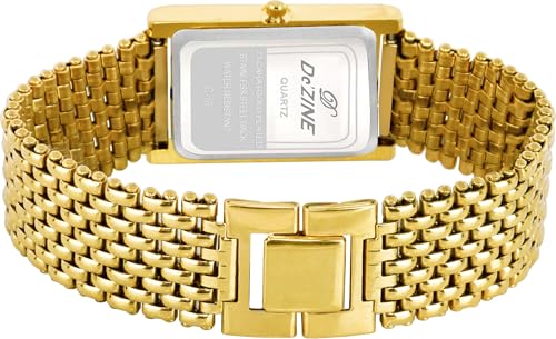 Image of Dezine Men's Gold Plated Metal Wrist Watch for Men