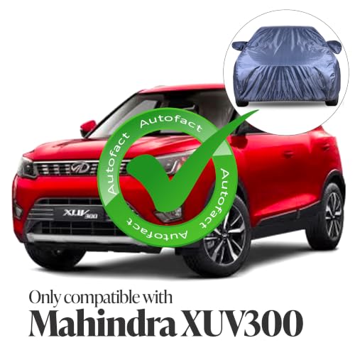 Image of Autofact Premium Car Cover for XUV 300 | All Weather Water-Resistant Full Body Car Cover | Light-Weight Triple-Stitched Outdoor Shield with UV Protection, Dustproof & Heat-Resistant