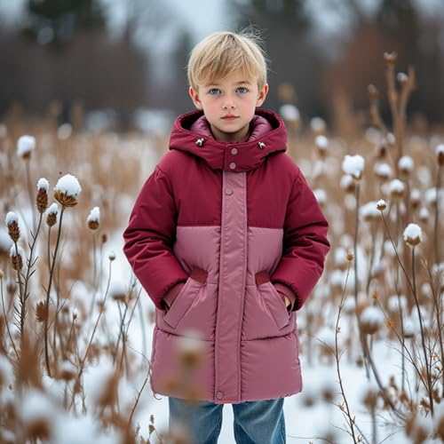 Boys Girls Hooded Puffer Coats Winter Zip Up Warm Heavyweight Plus Jacket Kids Outdoor Soft Padded Down Outerwear4