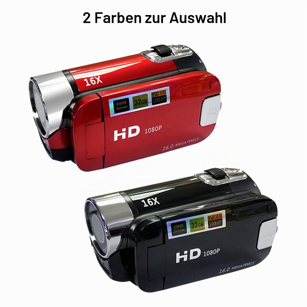 Andoer Tragbare 1080P High Definition Digital Video Kamera DV Camcorder 16MP 2,7 Zoll LCD Bildschirm 16X Digital Zoom Eingebauter Akku