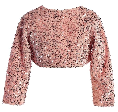 BNY Corner Little Girls Long Sleeve Sequin Top Cardigan Dress Coat Shrug Sweater2