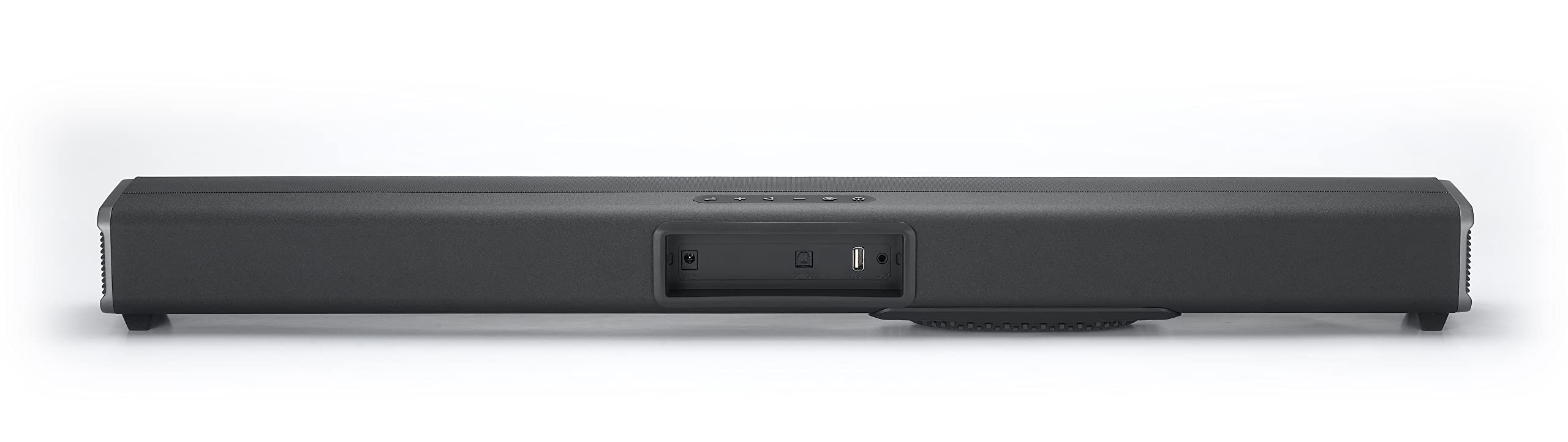 groov e-e Soundbar 160 - Soundbar tutto in uno con subwoofer integrato, Bluetooth, ottico, USB e riproduzione AUX, altoparlante con potenza di 160 W e super bassi, pulsante e telecomando, batterie