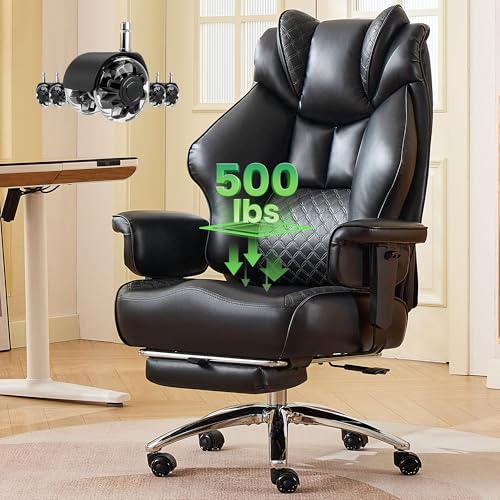 Big and Tall Office Chair with Footrest