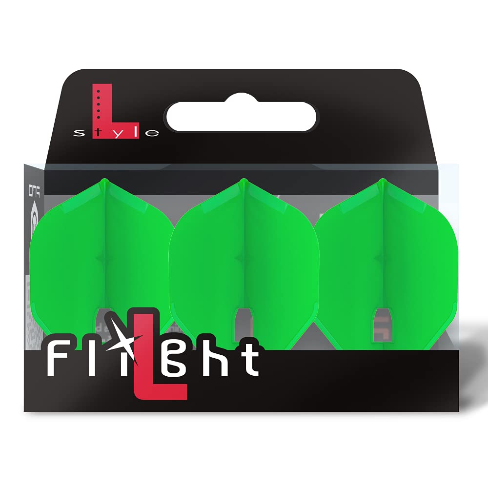 LSTYLE Dart Flights: L1 PRO/KAMI/EZ Standard - for Soft Tip and Steel Tip Darts, Green โ image 1