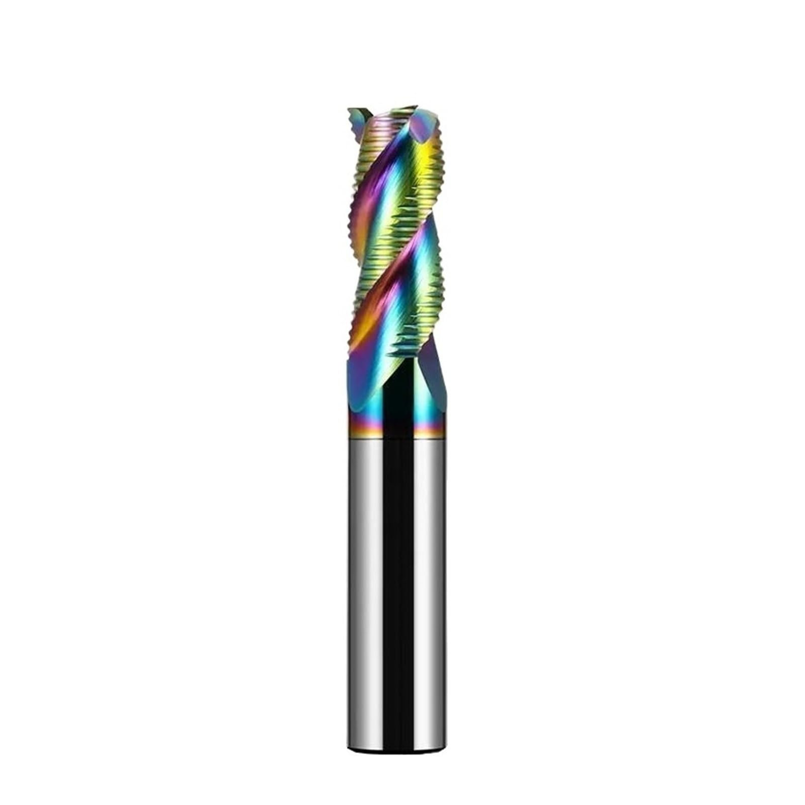 fresa de desbaste HRC55/HRC65/HRC70 3/4 flautas carburo de tungsteno acero Nano recubrimiento onda hoja desbaste fresa(HRC65-for AL,6.0x15Cx6Dx50L)