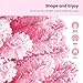 SHareconn 6ft Prelit Snow Flocked Spruce Artificial Christmas Tree with Remote (Upgraded), 330 Pre-Lit Multi-Color RGB Lights, Full Snow Branch Tips for Home, Office, Xmas Decoration, 6 FT Pink