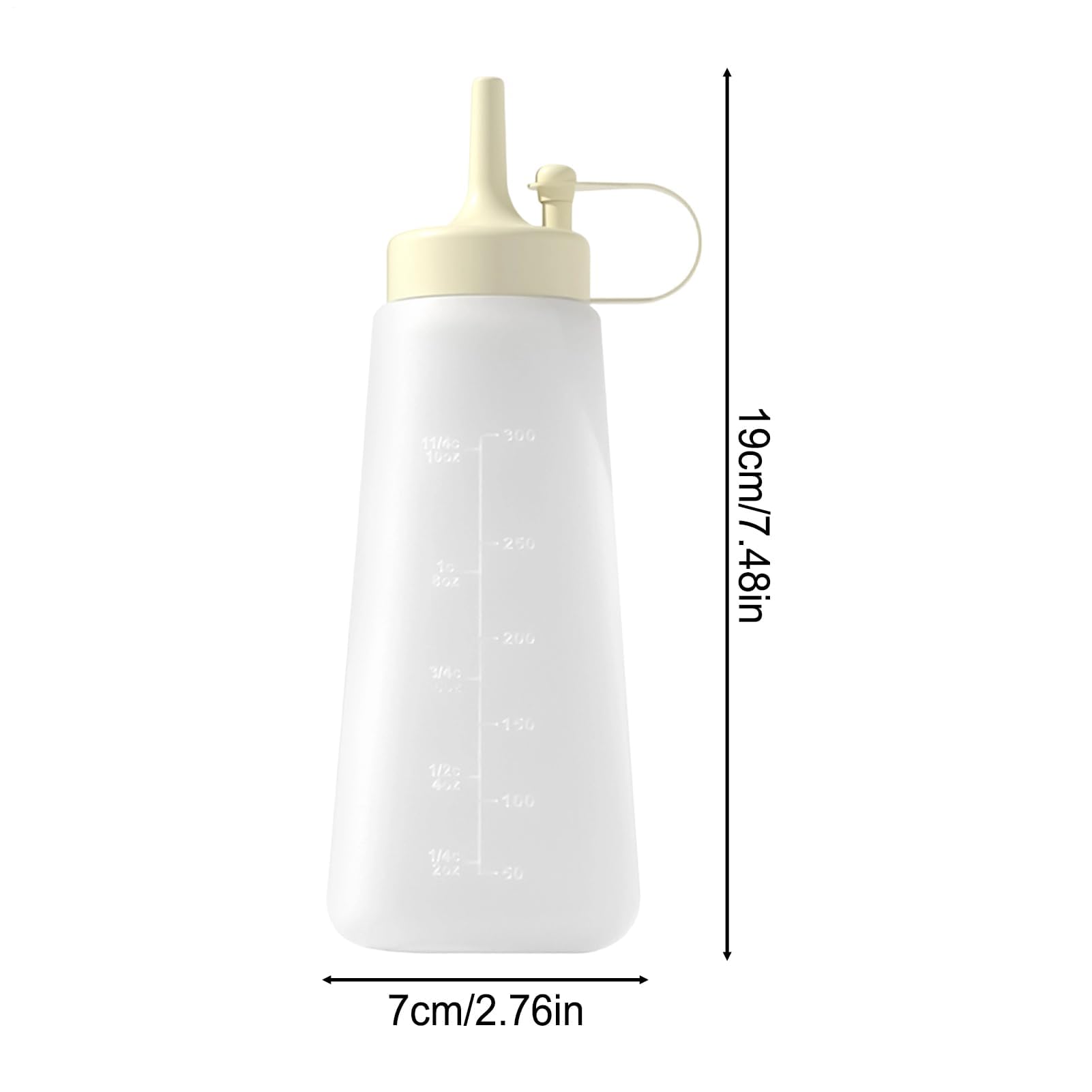 Dispensador de salsas, botella de almacenamiento de alimentos de 300 ml con cierre seguro y punta de vertido controlada, herramienta de cocina recargable para cocinar, catering, servicio de picnic
