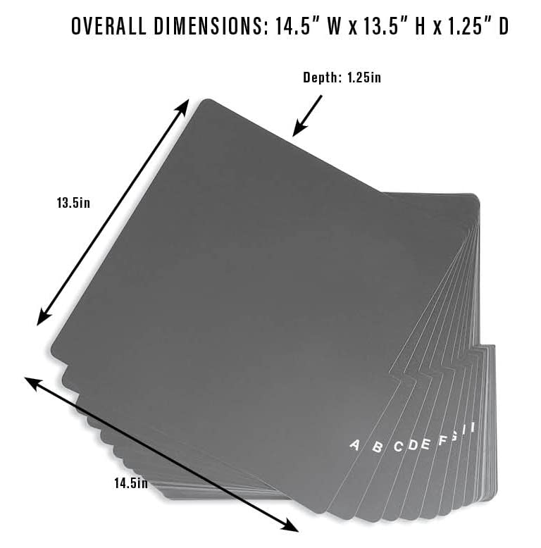 Amazon.com: Crosley AC1046A-BK A-Z Vinyl Dividers, Black : Office