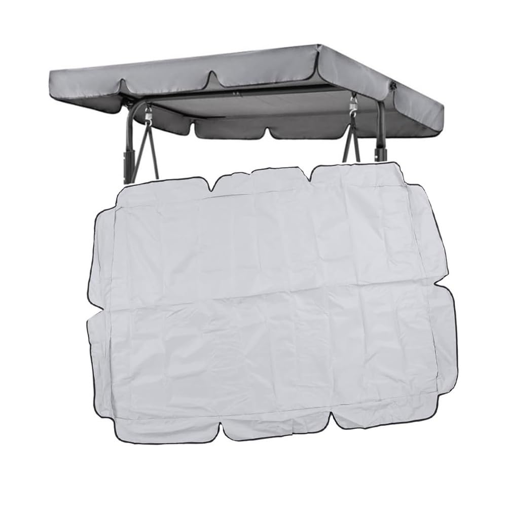 190x120cm Toldo De Repuesto para Balancín De Jardín 3 Plazas, 164x114cm Techo Solar Universal Impermeable, Toldo para Balancín Exterior(Gray,74.8x47.2in/190x120cm)