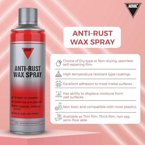 Image of Aerol Anti - Rust Wax Film for Moulds & Dies (300g /458ml) | Quick-Drying Green Corrosion Inhibitor for Metal Storage & Preservation