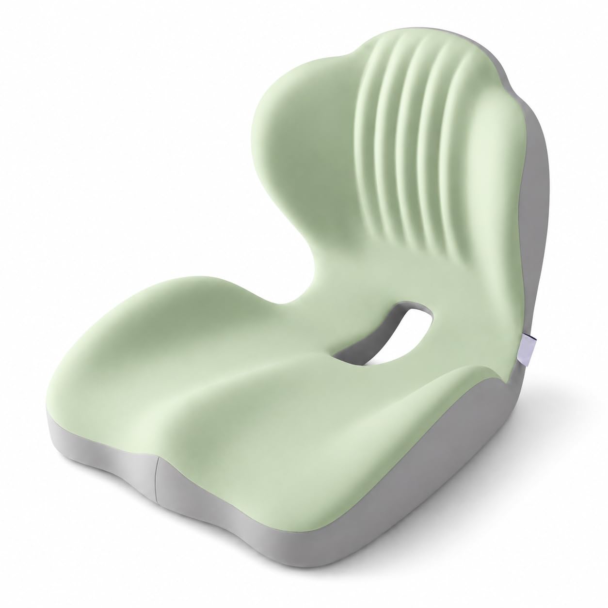 Cuscino Lombare Sedia Ufficio, Cuscino Ergonomico Sedia, Cuscino Integrato a Forma L con Memory Foam, Supporto Lombare e Apertura Traspirante per Coccige, per Sedia Ufficio, Sedile Auto