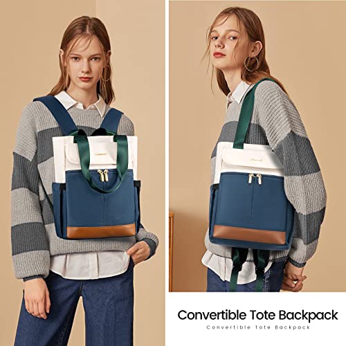 Image of LOVEVOOK Backpack Purse for Women, Convertible Small Backpack Tote for Woman, Mini College Daypack for Work, Daily, Travel, 2pcs set