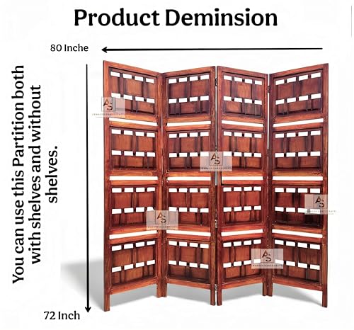 Image of Partition for Living Room,Divider,Partition Wall Divider Screen Separator, Wall Panel Divider for Hall | Bedroom |Office | Puja Room | Restaurant S Design (Shelves-Partition)