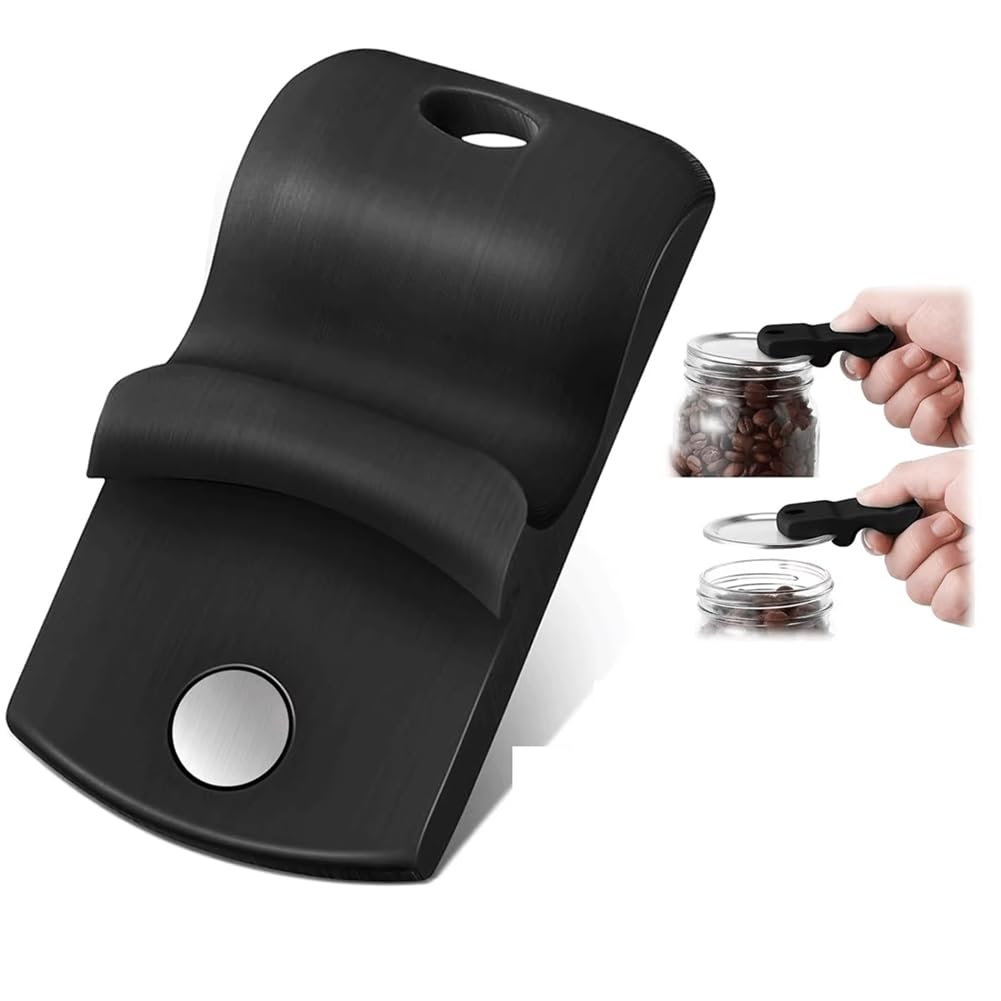 CTRLZS Ergonomic Handheld -Fits All Magnetic Lids(Black), Instant Vacuum Seal Release-Must-Have Kitchen Gadget