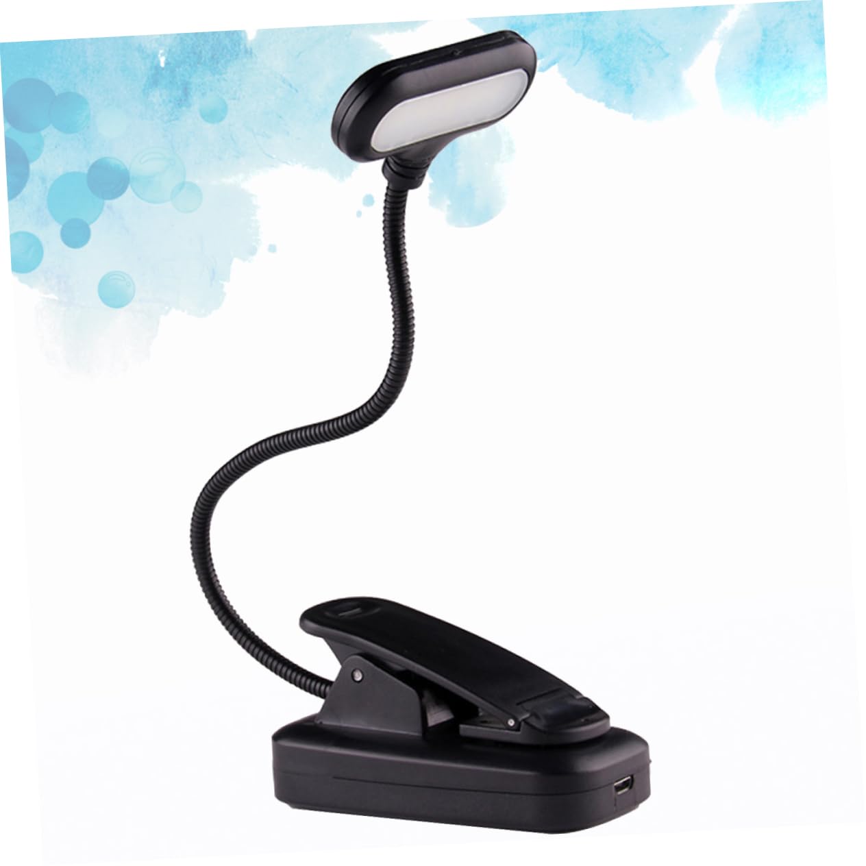 Tofficu LED Reading Light with Clip Adjustable USB Rechargeable Book Lamp for Comfortable Reading at Night Flexible Gooseneck Design for Students Travel and Camping