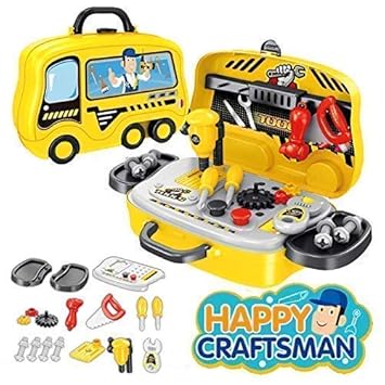 EE Happy man/Tools for Kids Role Play Pretend Play Products Happy man/Tools Toys for Girls & Boys Along with Tools Suitcase