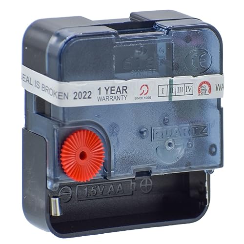 Image of Quartz Sweep & Silent Movement Clock Machine (Black, Plastic)