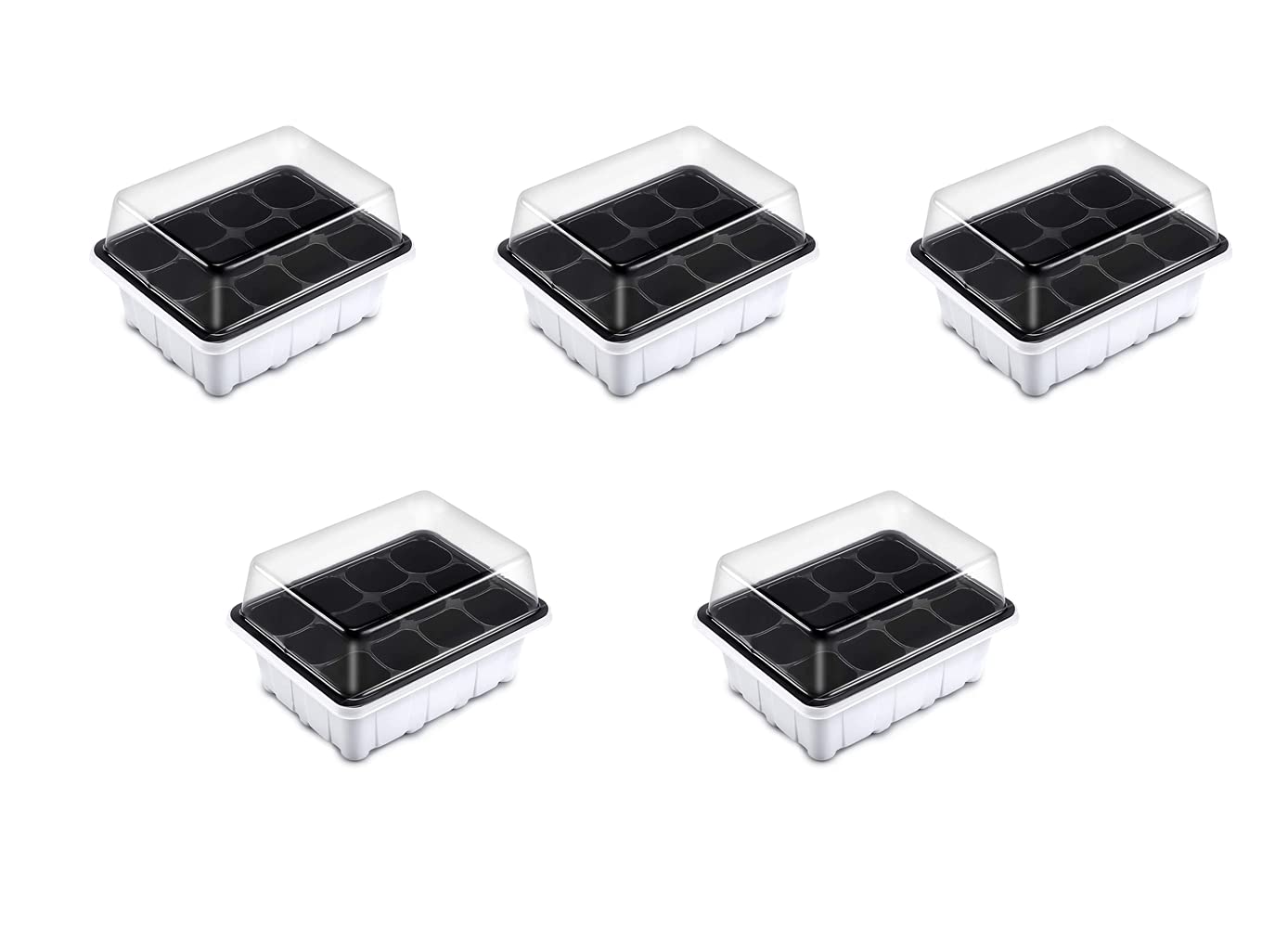 Buy 5 Pack Seed Trays with Lids 60 Cells Germination Trays Sowing Seed