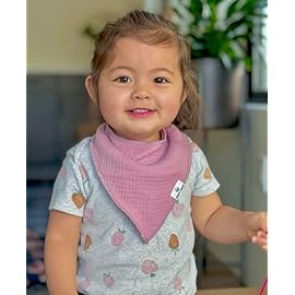 DiaperSquad\'s 10-Pack Baby Bibs for Drooling and Teething, Bibs for Boys, Baby Girl - Solid Cotton Baby Drool Bibs (Girly Solids - 100% Muslin)