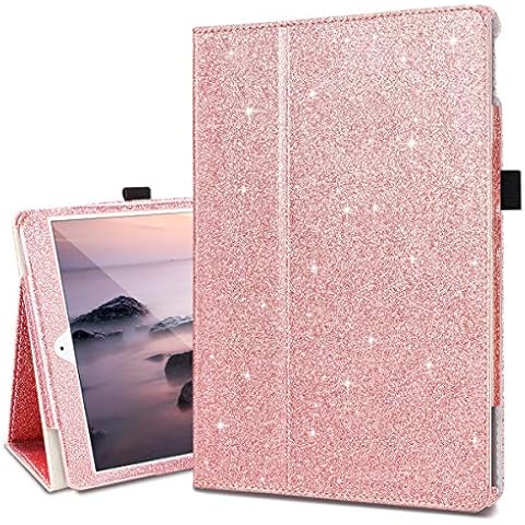 iPad 10.2 Case,iPad 9th Case 2021,Fingic iPad 8th/7th Case 2020/2019 Marble Glitter Leather Stand Auto Wake Sleep Pencil Holder Folio Protective iPad Air 3 10.5 2019/iPad Pro 10.5 2017 Case,Rose Gold Cover