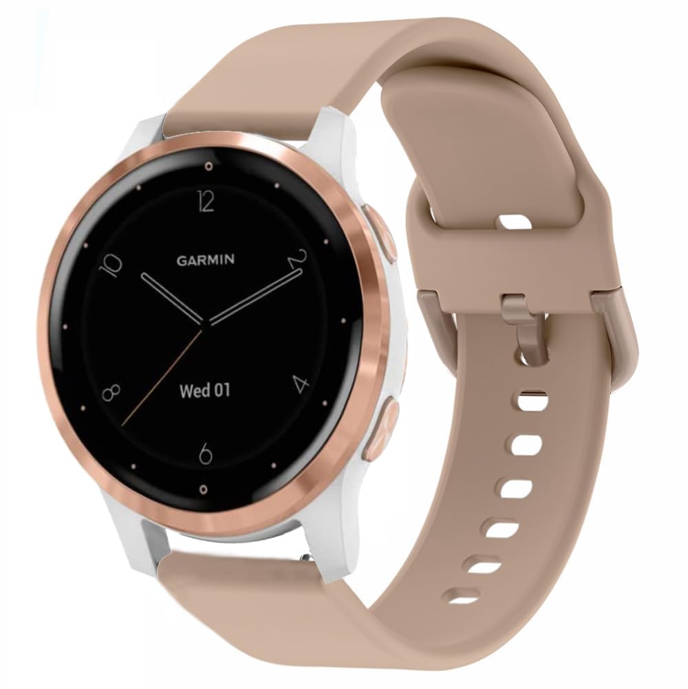 ViCRiOR Bands Compatible with Garmin Vivoactive 4S/ Venu 3S/Venu 4 41mm/ Venu 2S /Vivomove 3S Smart Watch, 18mm Soft Silicone Replacement Strap Band