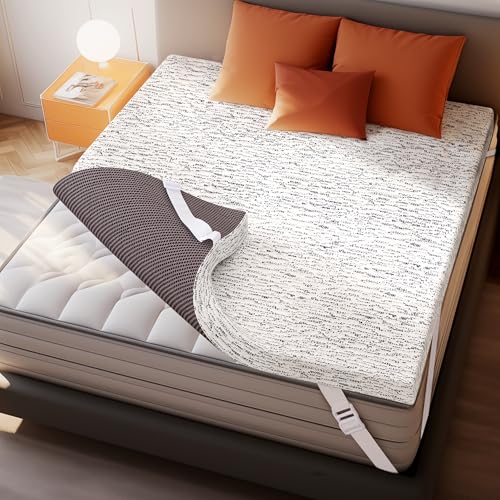 Symax SA1LKMSKM4Q 4 Inch Queen Memory Foam Mattress Topper With Removable Cover, Gel-Infused Foam Mattress Pads For Pressure Relief, Non-Slip Breathable Bed Topper For Sofa Bed, Rv thumb #1