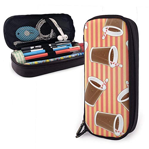 Astuccio,Astuccio Portamatite In Pelle Di Coca Cola, Astuccio Per Cancelleria Bello, Custodia Per Penne Per Ufficio Di Laurea 20X9X4Cm