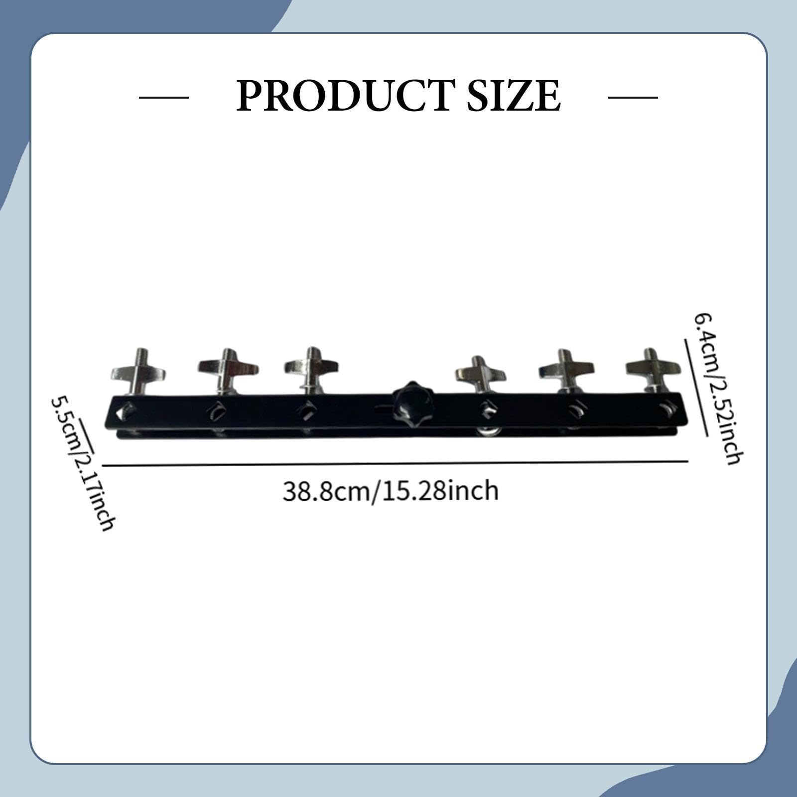 Cowbell Montaje Abrazadera para Batería Incluye Piezas de Ensamblaje Metálicas Superficie Platinada para Uso en Conciertos Prácticas Clases Musicales, Style C