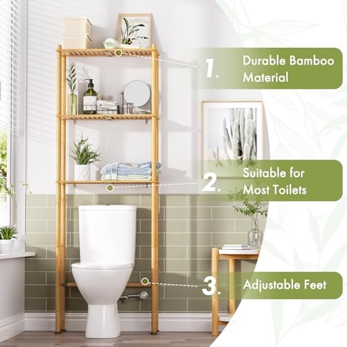 AmazerBath-Bamboo-Over-The-Toilet-Storage-Shelf-3-Tier-Bathroom-Over-Toilet-Organizer-Rack-Freestanding-Above-Toilet-Shelf-for-Bathroom-Laundry-Space-Saver-Natural-Color