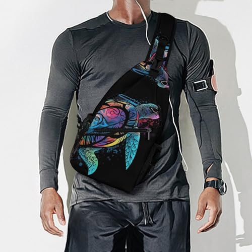 Bolso cruzado deportivo con diseño de tortuga miniatura 7