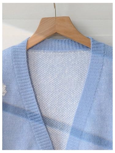 Girl's Cute Cloud Graphic Cardigan Sweater Open Front Long Sleeve Knit Light Weight Cardigans Outerwear3