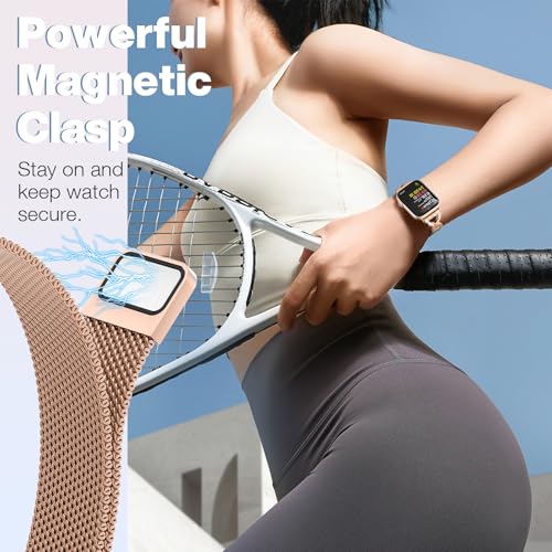 BRG Thin Mesh Loop Apple Watch Band — Champagne Gold (38–42mm) — view 6