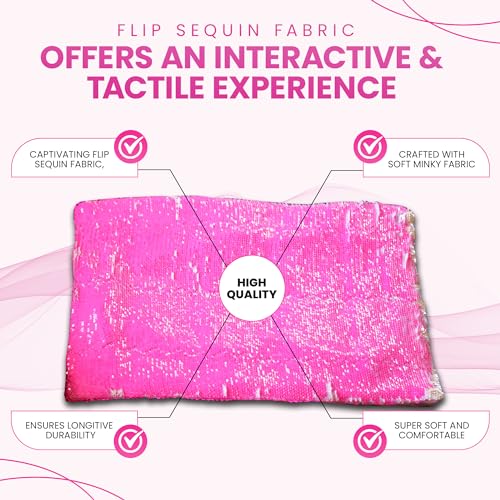 Weighted Lap Pad for Kids - 5lb Sensory Lap Blanket with Sequin Flip Fabric for Tactile Stimulation Engagement - Sensory Companion for Everyday Use - Image 5