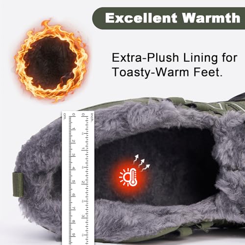 Winter Footwear Barefoot Shoes Women Men Zero Drop Barefoot Hiking Boots Slip On Warm Waterproof Snow Boot Minimalist Wide Toe Ankle Booties Five Finger Hike Shoes Outdoor - Image 4