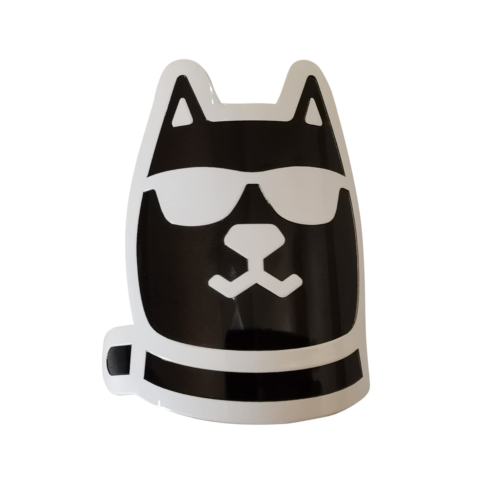 Gepinke Bike Badge Soft Aluminum Alloy Decals Stickers for MTB BMX Folding Bicycle Front Frame Cycling Accessories Emblem Tube DIY (Cool Dog(White))