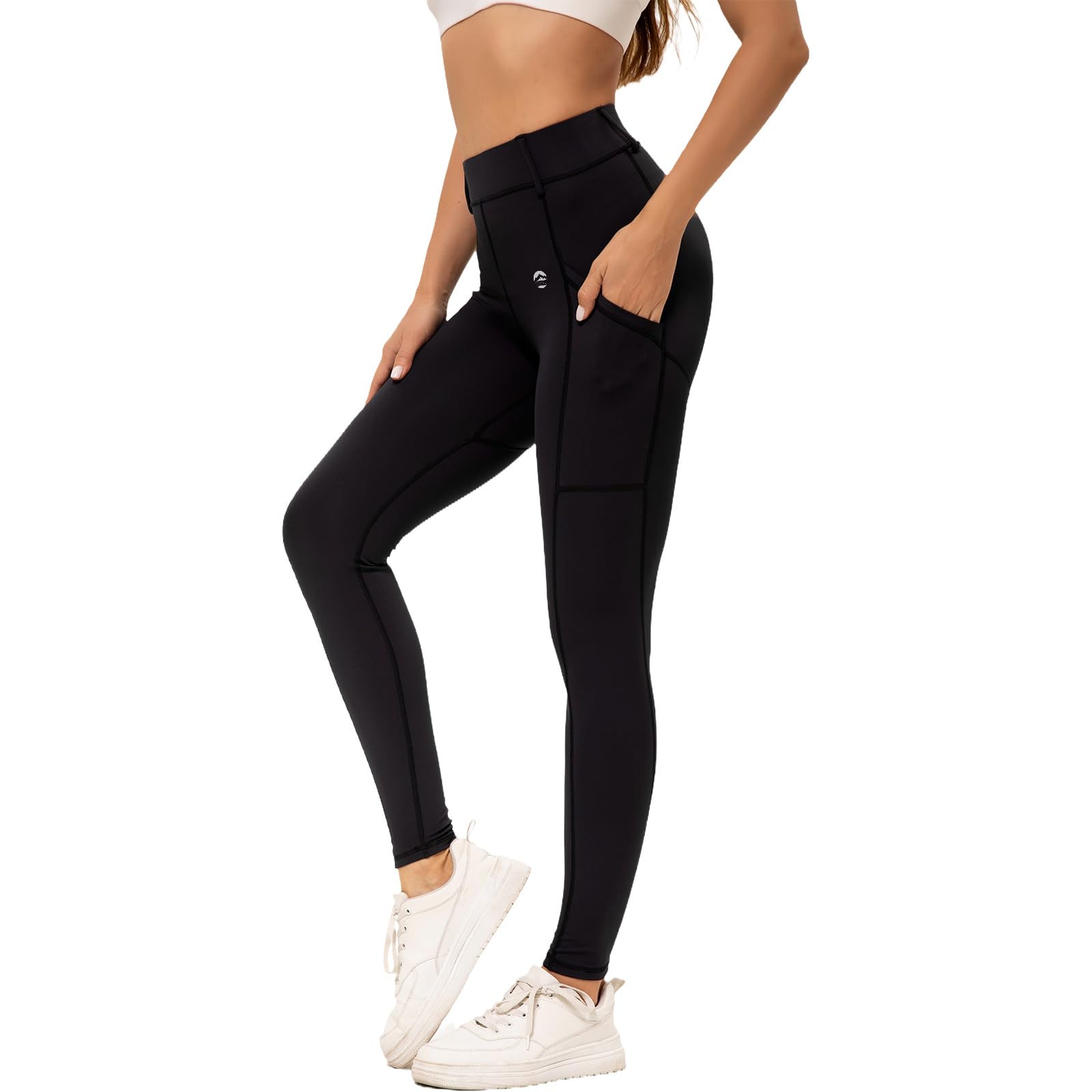 HLZOYOO Women's Sport Pants with Elastic Waist Band (US, Alpha, X-Large, Regular, Regular, Black)
