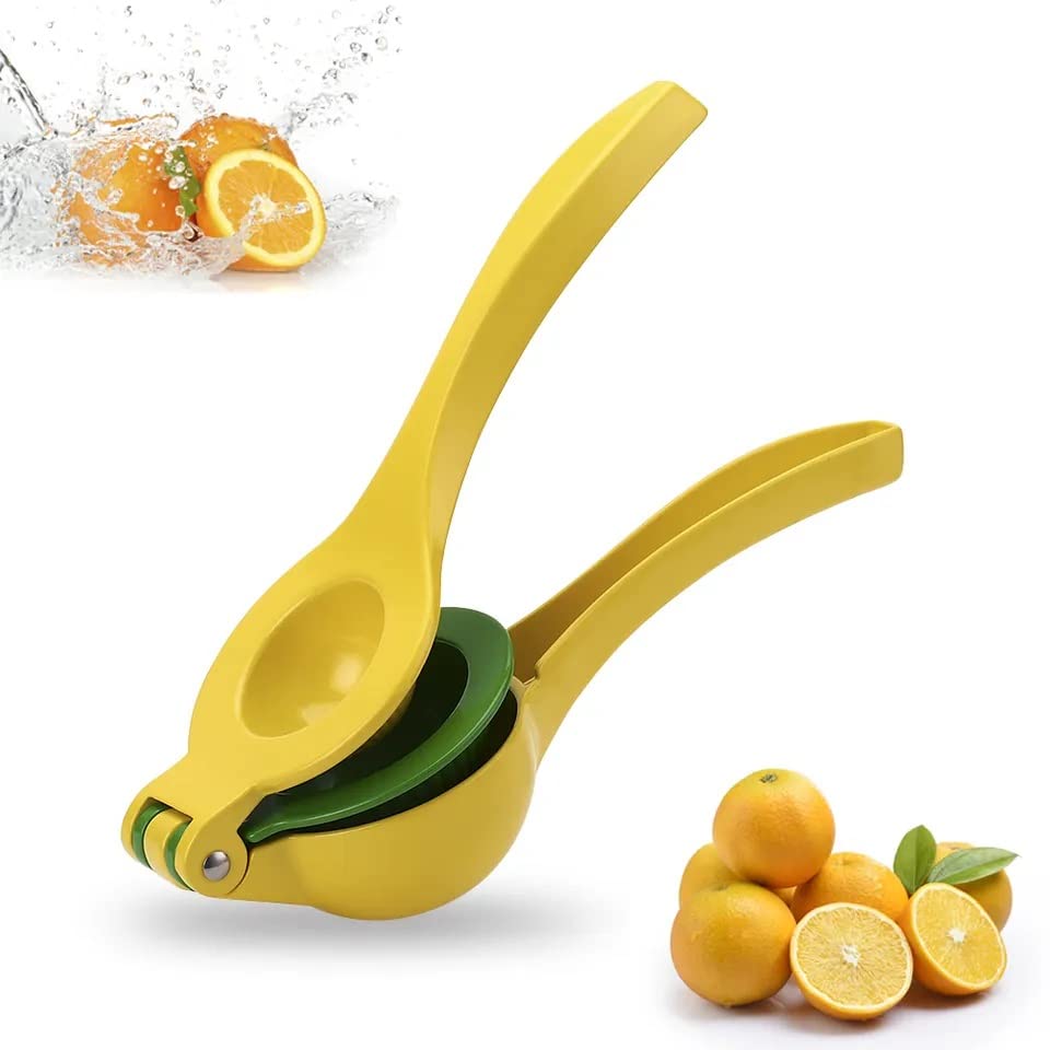 2 in 1 Double Layers Aluminum Alloy Lemon Squeezer Manual Citrus Hand Press Juicer