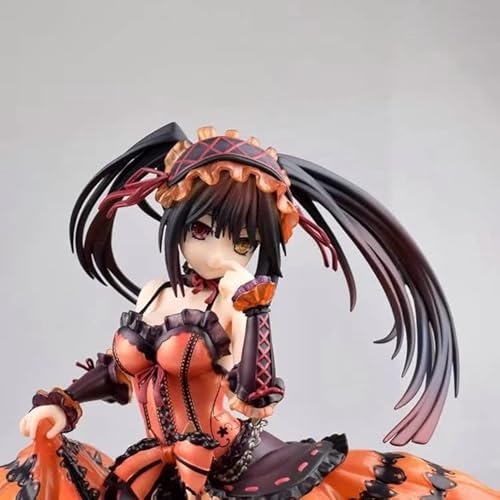LKCOZSMDate A Live Tokisaki Kurumi Anime Action Figure 9.05 inches PVC Collectible Model Has Pistol Accessories Action Figures