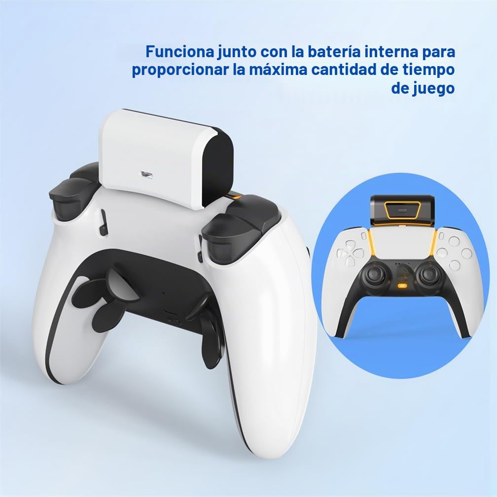 Cargador inalámbrico de 1900 mAh para mando de juegos PS5, batería recargable para PS5 Gamepad
