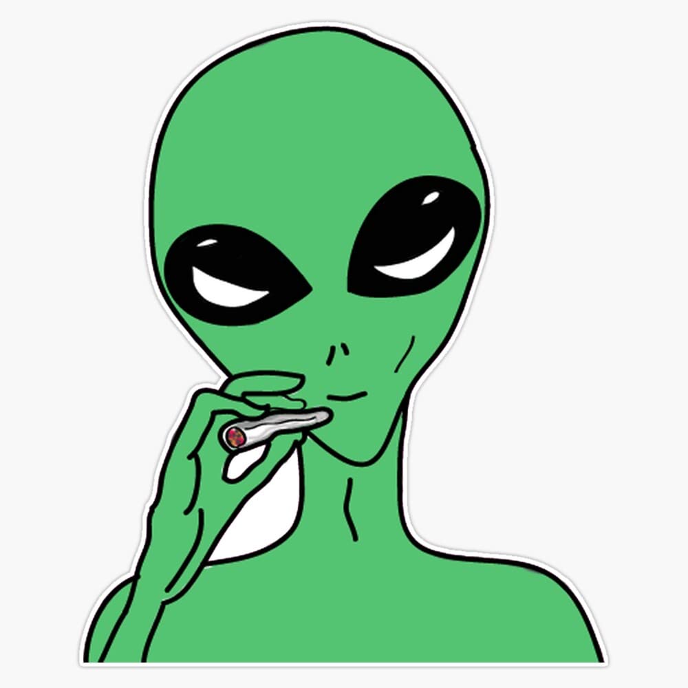 Amazon.com: Magnet Alien Joint Cigarette Weed Magnetic Vinyl Sticker 5" :  Automotive