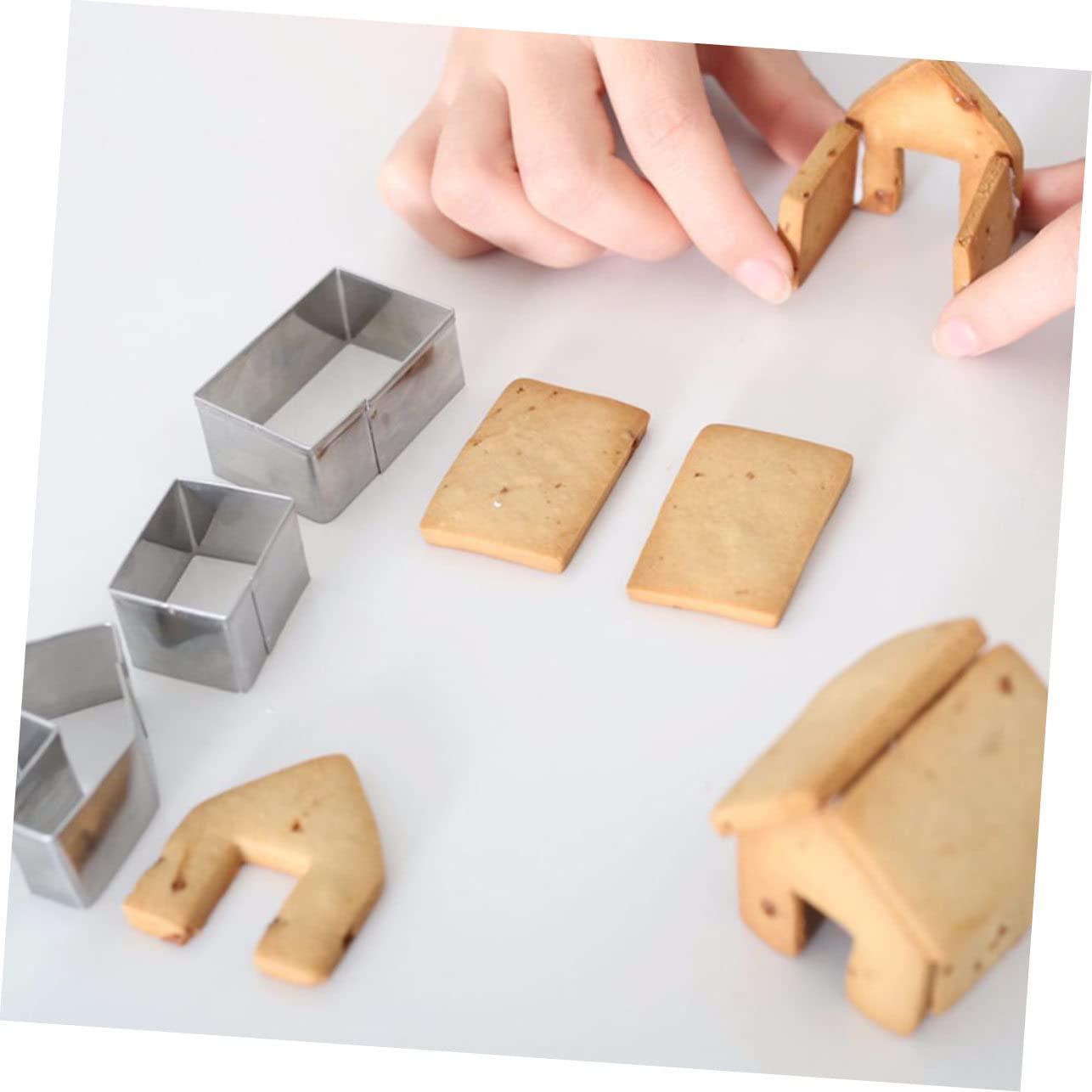 COLLBATH 5juegos Molde para Pastel Casa de Jengibre de Moldes para Galletas Navideñas Cortador de Galletas de Navidad para Hornear