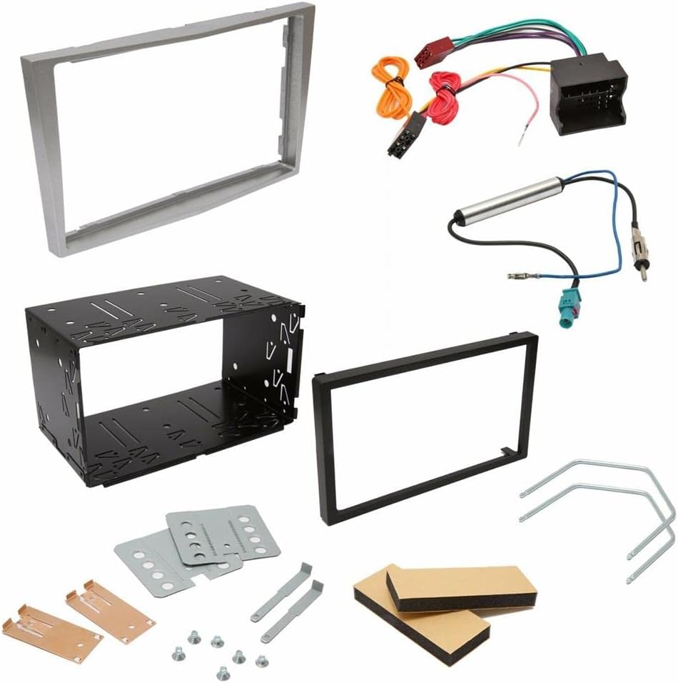 Inex Facia Adaptor Cage Fitting Kit Silver 2 DIN Silver Radio Stereo IX-FKC-VX-103