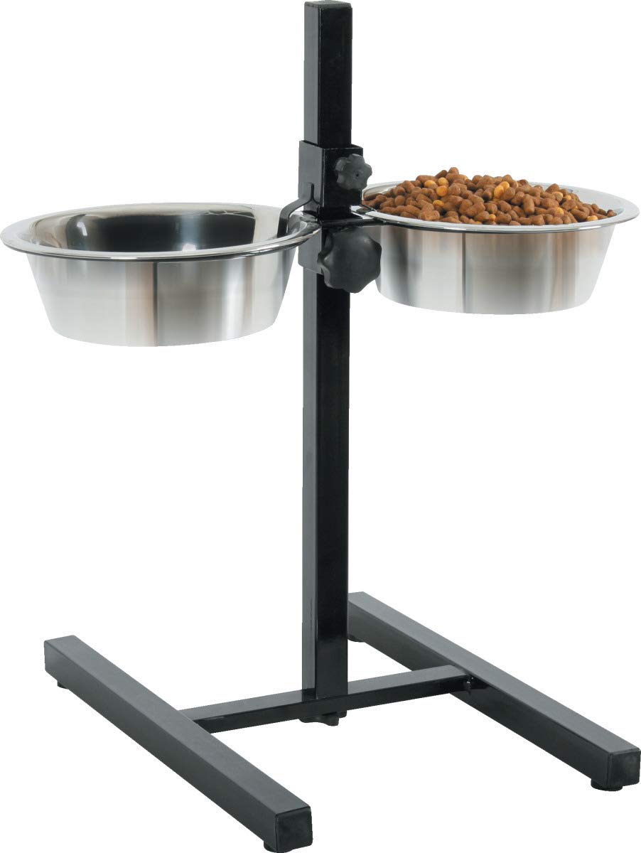 Zolux Support Porte Gamelles pour Moyen/Grand Chien Reglable 2 X 1.5 Litre