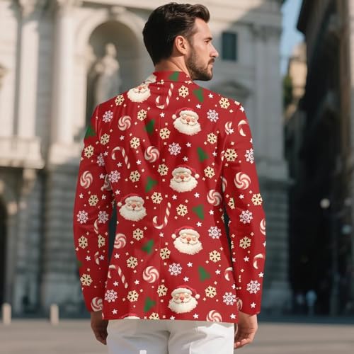 Casual Men's Suit Jacket, Blazer Sport Coat Slim Fit One Button Breathable Dress Coat Comfy Business Casual Jacket3