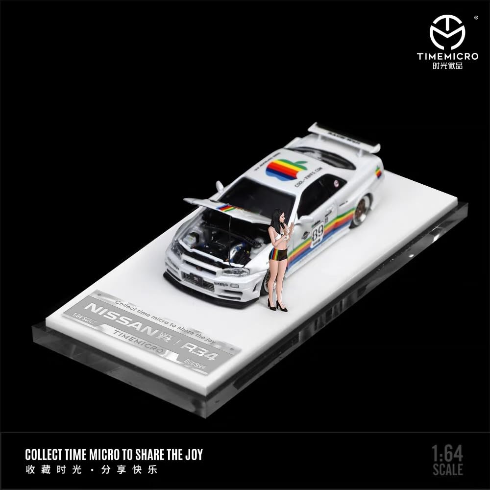 RIIMI⭐︎様白1枚 Amazon.co.jp: 1/64 TIMEMICRO Nissan GTR R34 White Apple : Hobbies