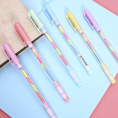 Bolígrafo de colores arcoíris 6 en 1, pack de 12 miniatura 6