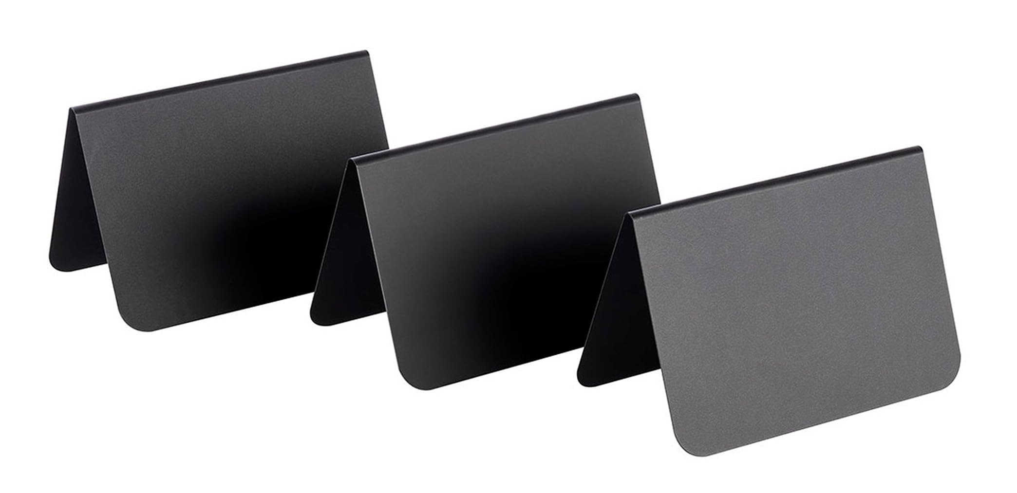 APS Set of 10 Table Stands 10.5 x 6 cm Height 6.5 cm Plastic Rounded Edges Black
